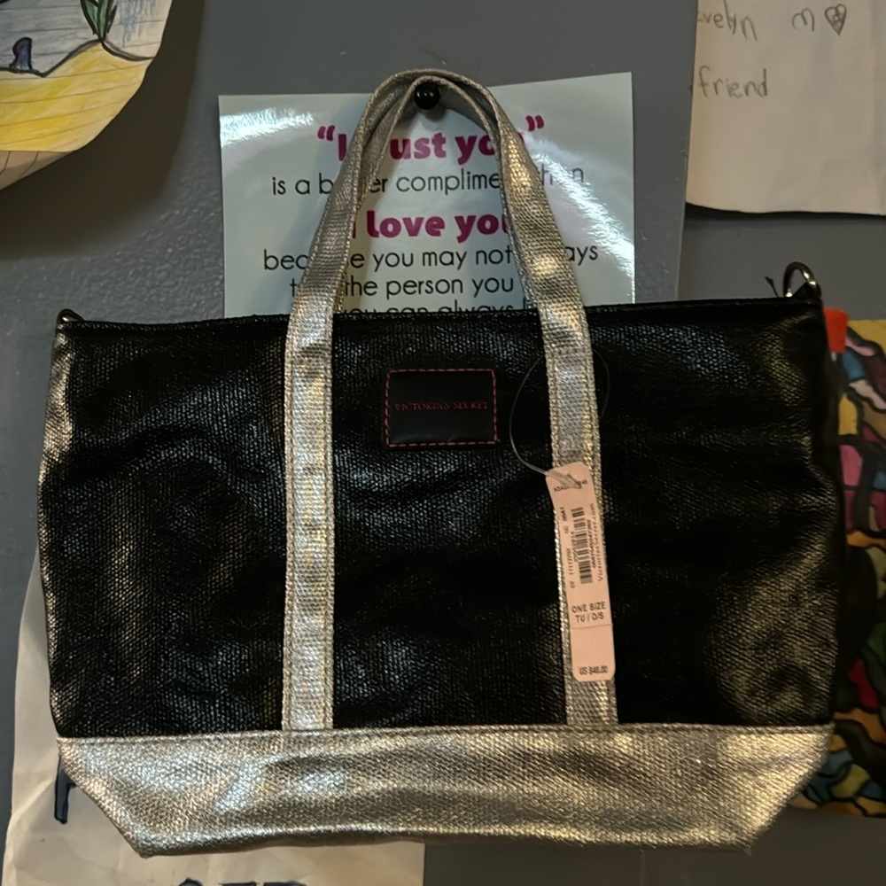 Small Black and Silver Victoria’s Secret One Size TU/ O/S Retail Price $48.00